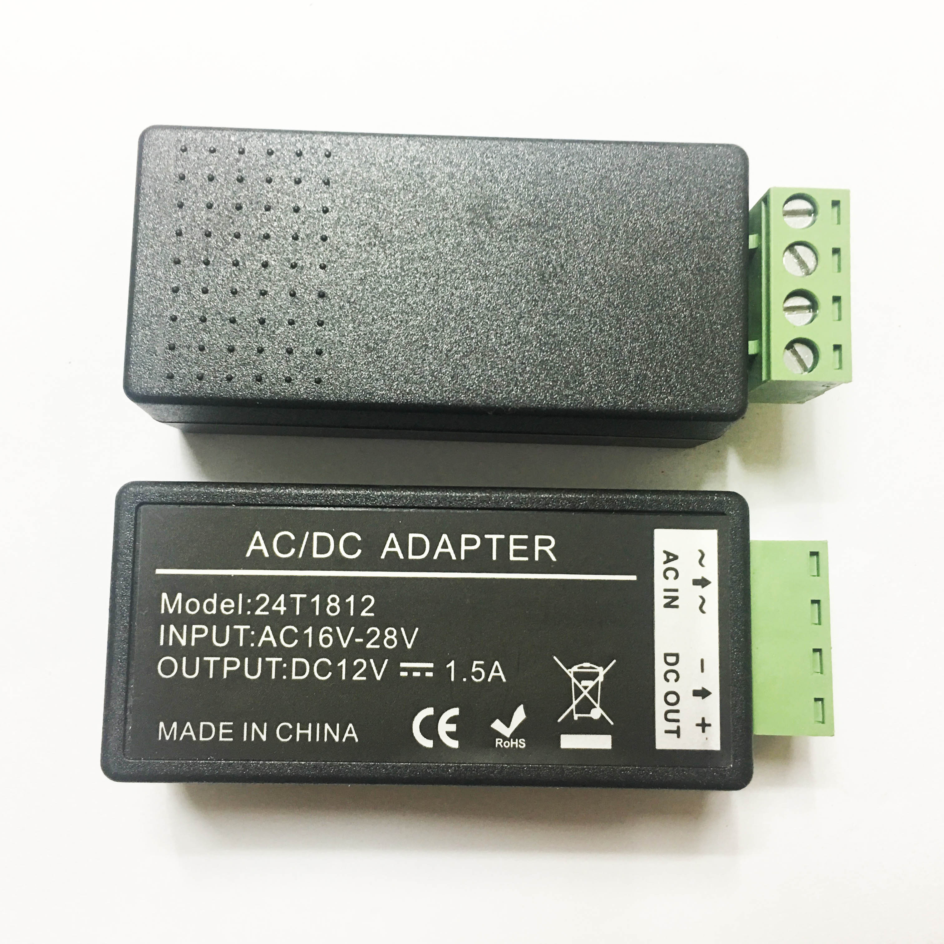 AC 24V to DC 12V 1.5A Power Supply Adapter Converter